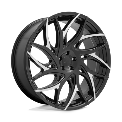 22x9 DUB S259 G.O.A.T. Gloss Black With Machined Spokes Wheel 5x120 (35mm)