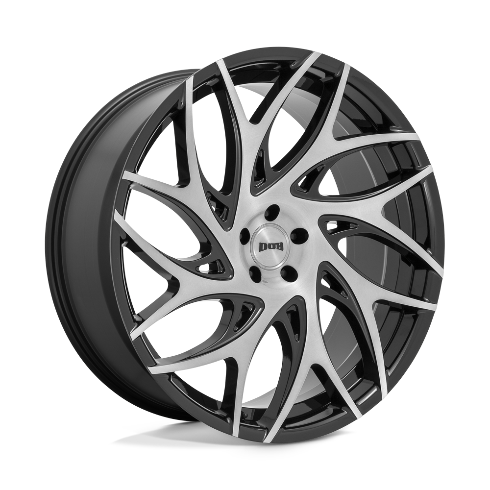 22x9 DUB S260 G.O.A.T. Brushed Face W/Black Tint Spokes Wheel 5x120 (35mm)