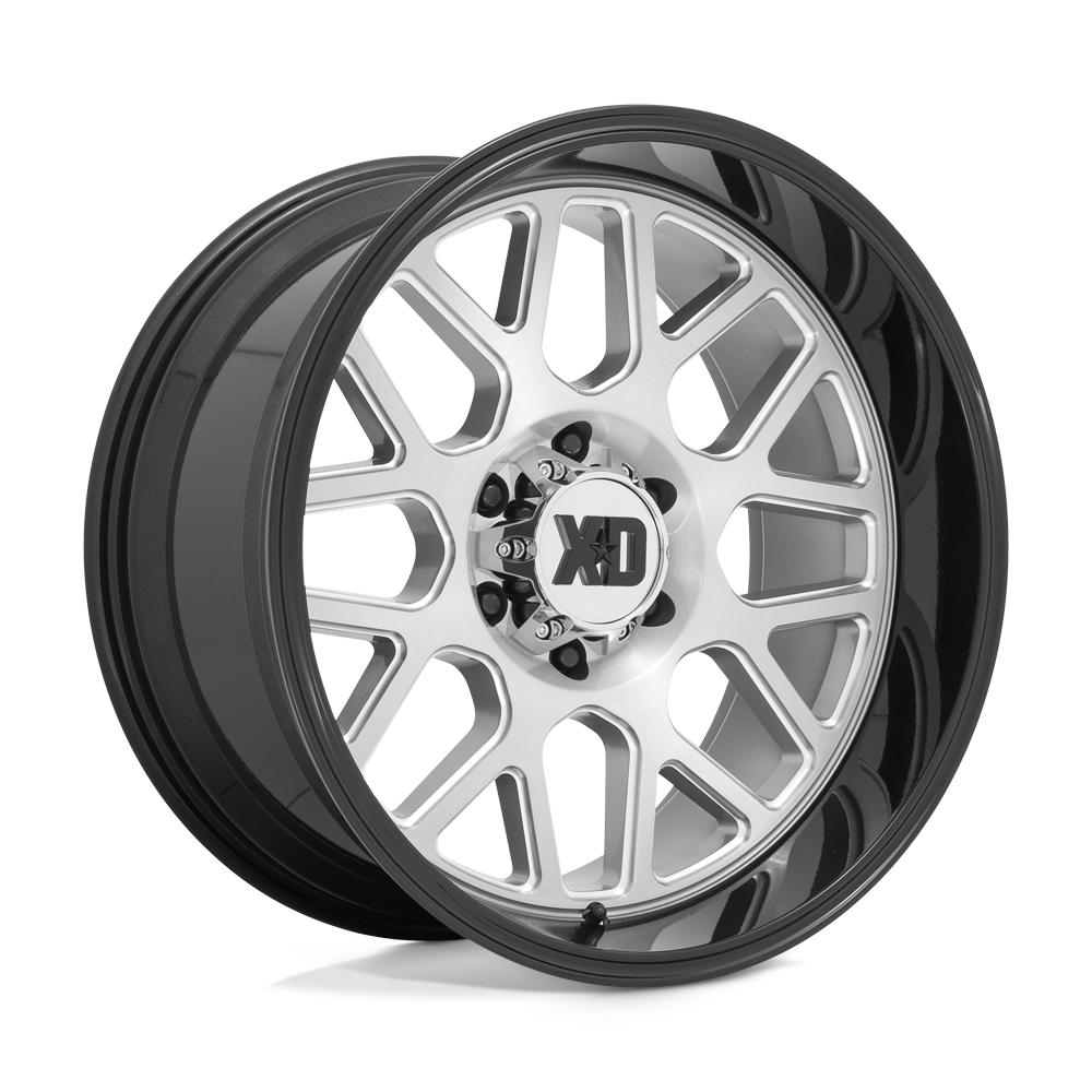 20x10 XD XD849 GRENADE 2 Brushed Milled With Gloss Black Lip Wheel 8X6.5 (-18mm)
