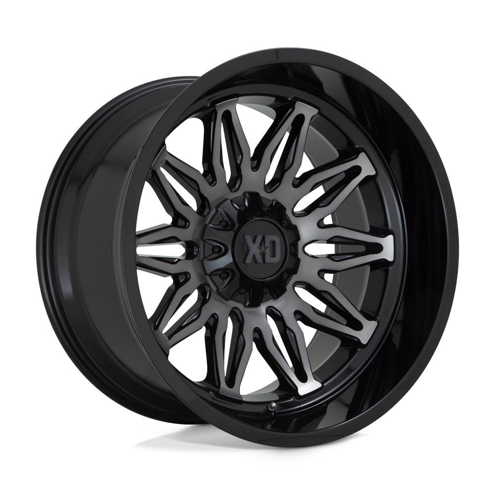 20x10 XD XD859 GUNNER Gloss Blk Machined W/ Gray Tint Wheel 6x5.5/6x135 (-18mm)
