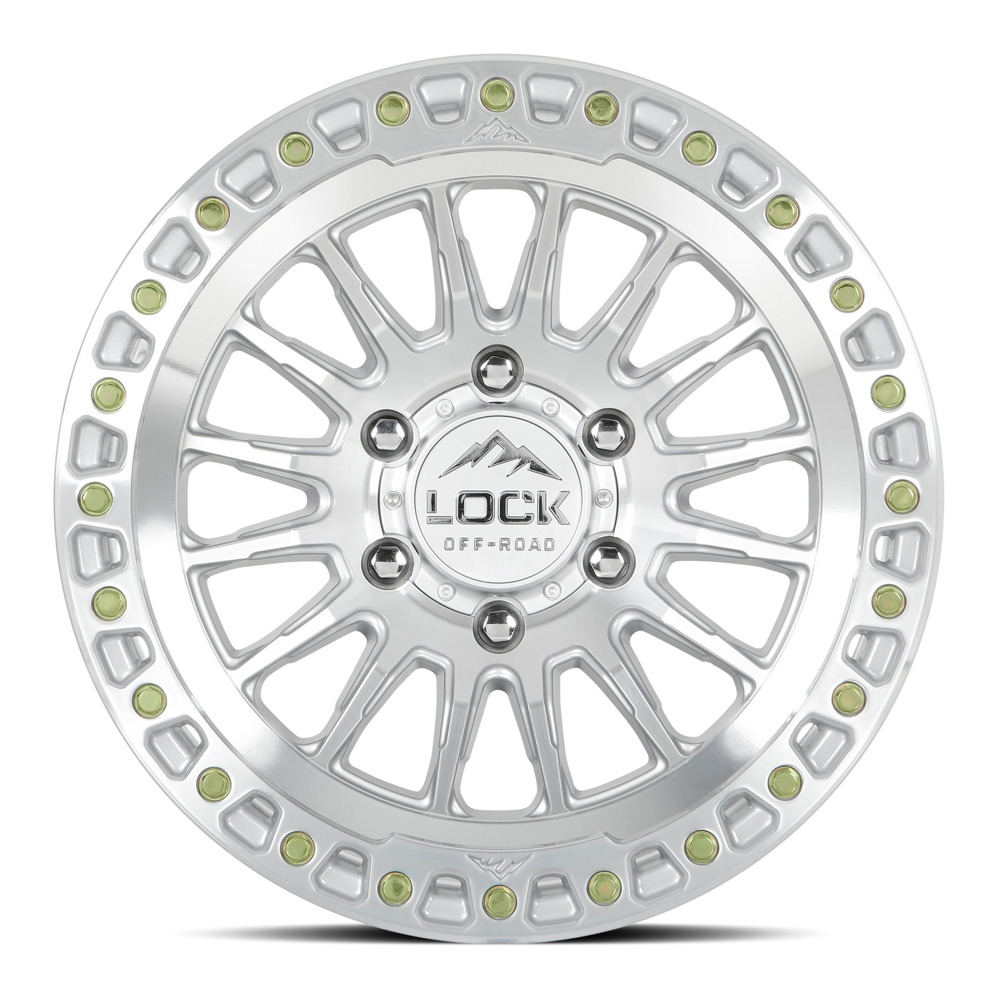 17x9 Lock Off-Road Grit Machine With Clear Coat Wheel 6x135 (1mm)