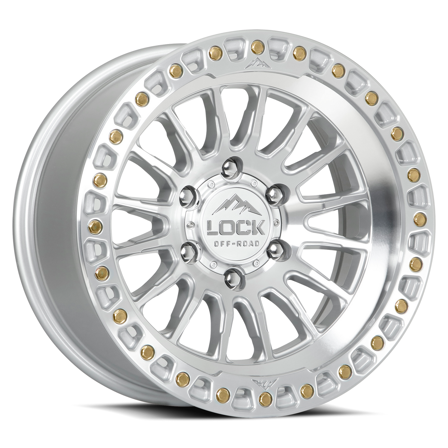 17x9 Lock Off-Road Grit Machine With Clear Coat Wheel 6x135 (1mm)
