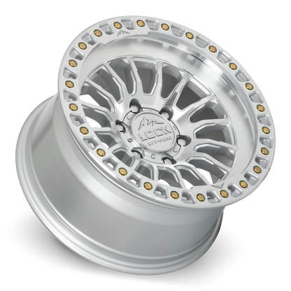 17x9 Lock Off-Road Grit Machine With Clear Coat Wheel 6x135 (1mm)