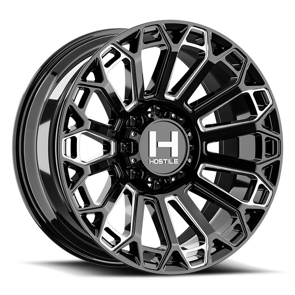 20x9 Hostile H142 Warrior Blade Cut (Black Milled) Wheel 8x170 (0mm)