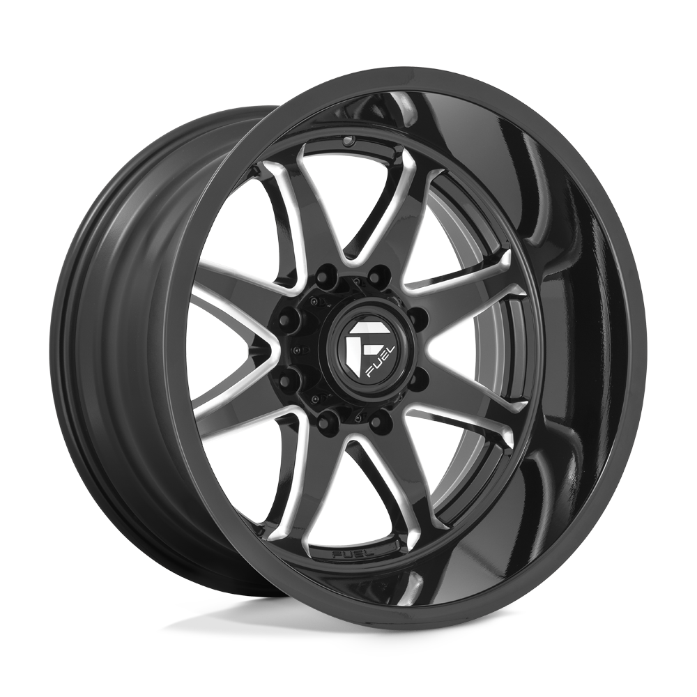 20x9 Fuel D749 HAMMER Gloss Black Milled Wheel 5x5.5 (1mm)