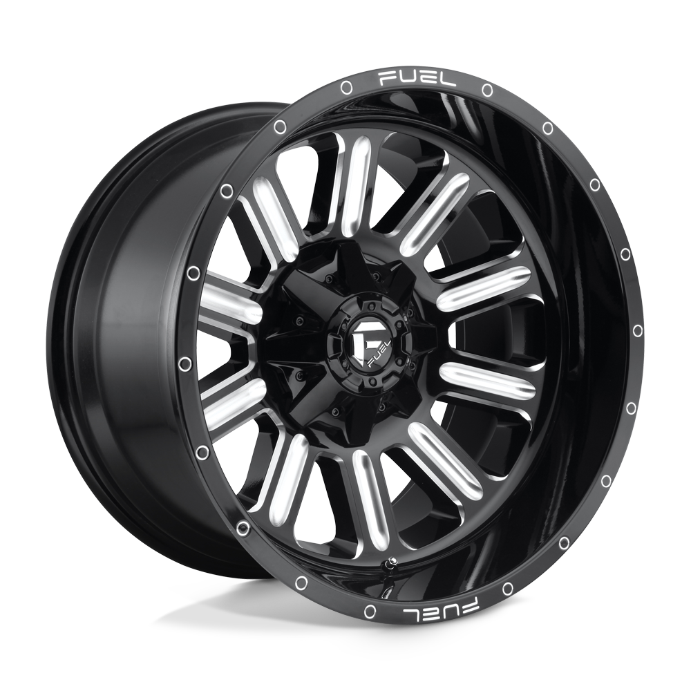 17x9 Fuel D620 HARDLINE GLOSS BLACK MILLED Wheel 5x5.5/5x150 (1mm)