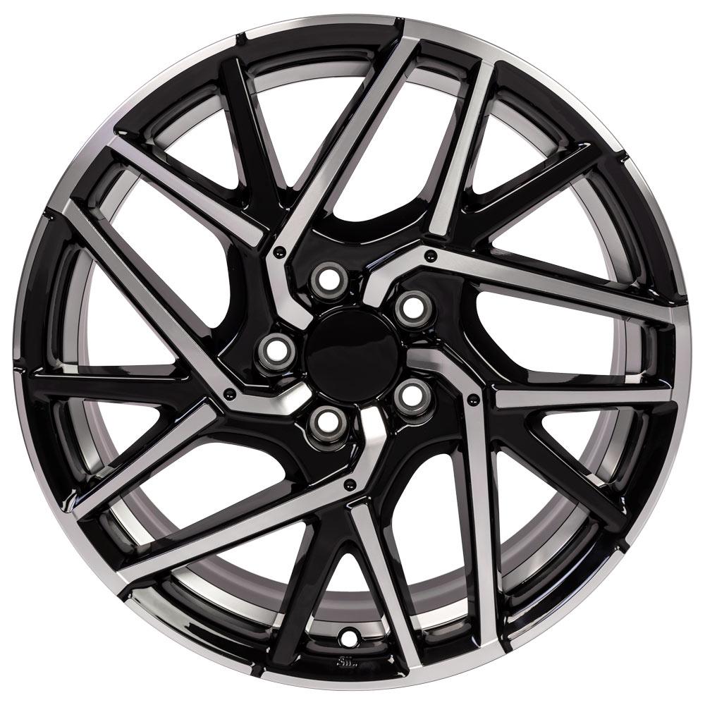 18x8 OE Wheels HD06 Black Machined Wheel 5x4.5 (50mm)