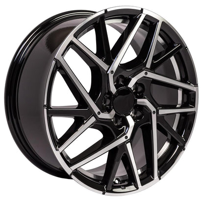 18x8 OE Wheels HD06 Black Machined Wheel 5x4.5 (50mm)
