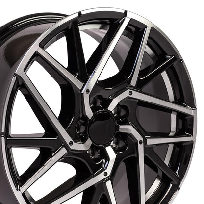 18x8 OE Wheels HD06 Black Machined Wheel 5x4.5 (50mm)