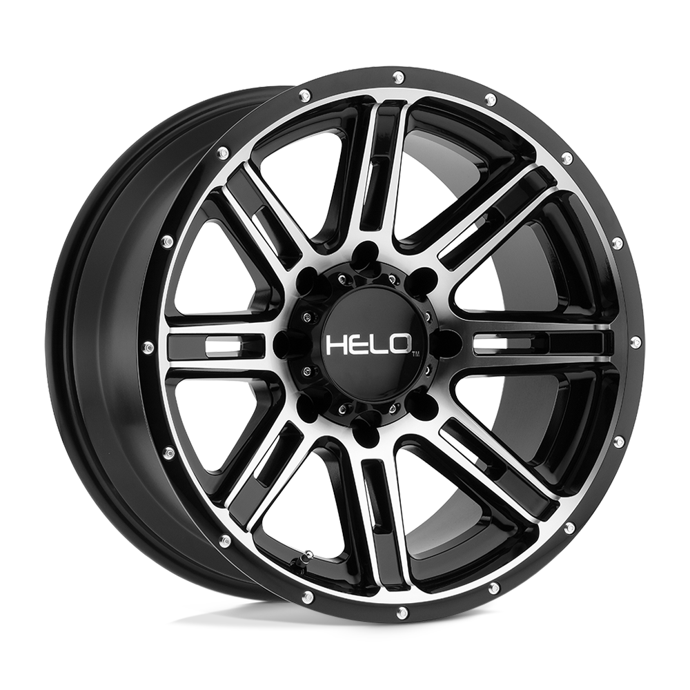 17x9 Helo HE900 Gloss Black Machined Wheel 6x5.5 (-12mm)