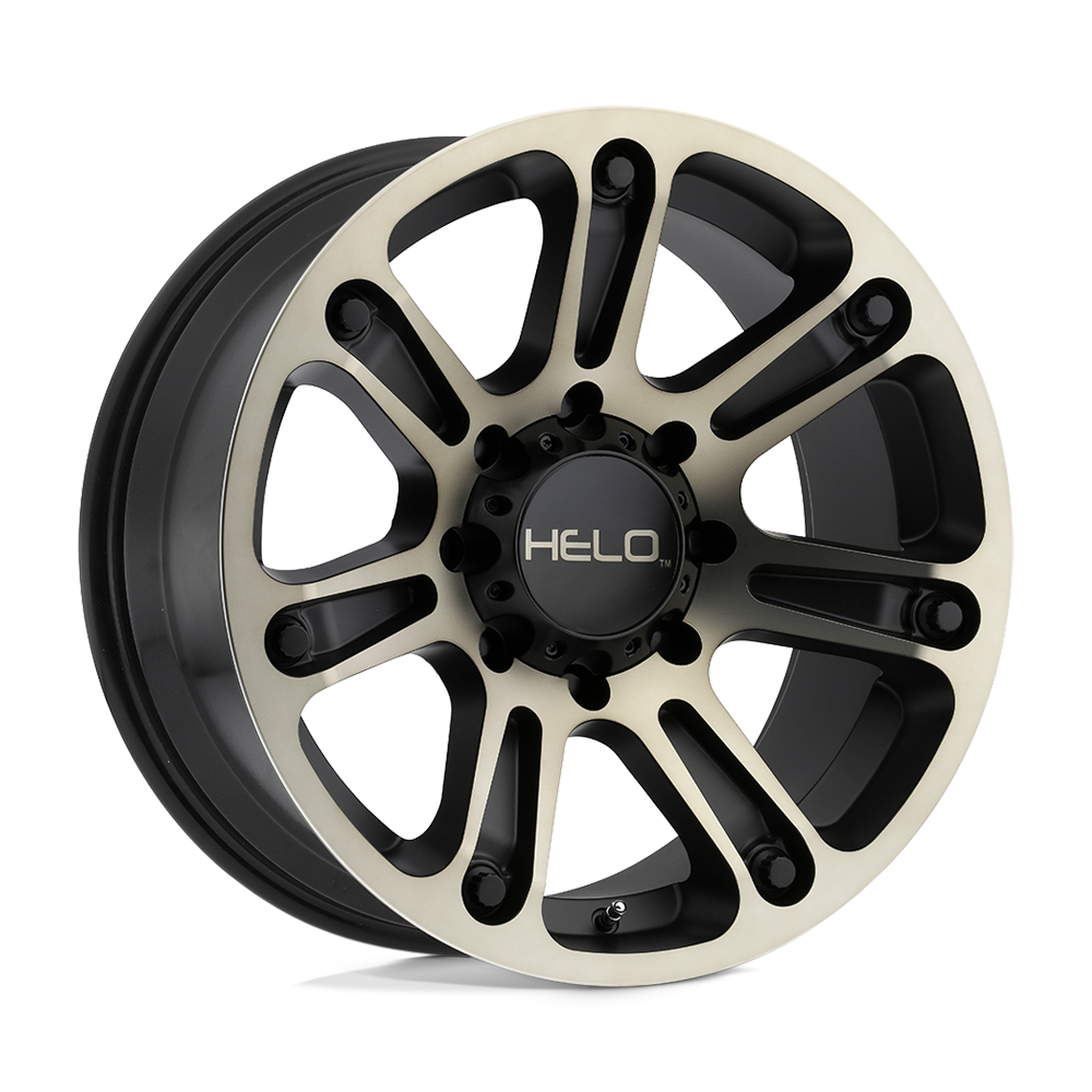 17x9 Helo HE904 Satin Black Machined Dark Tint Wheel 5x5 (0mm)