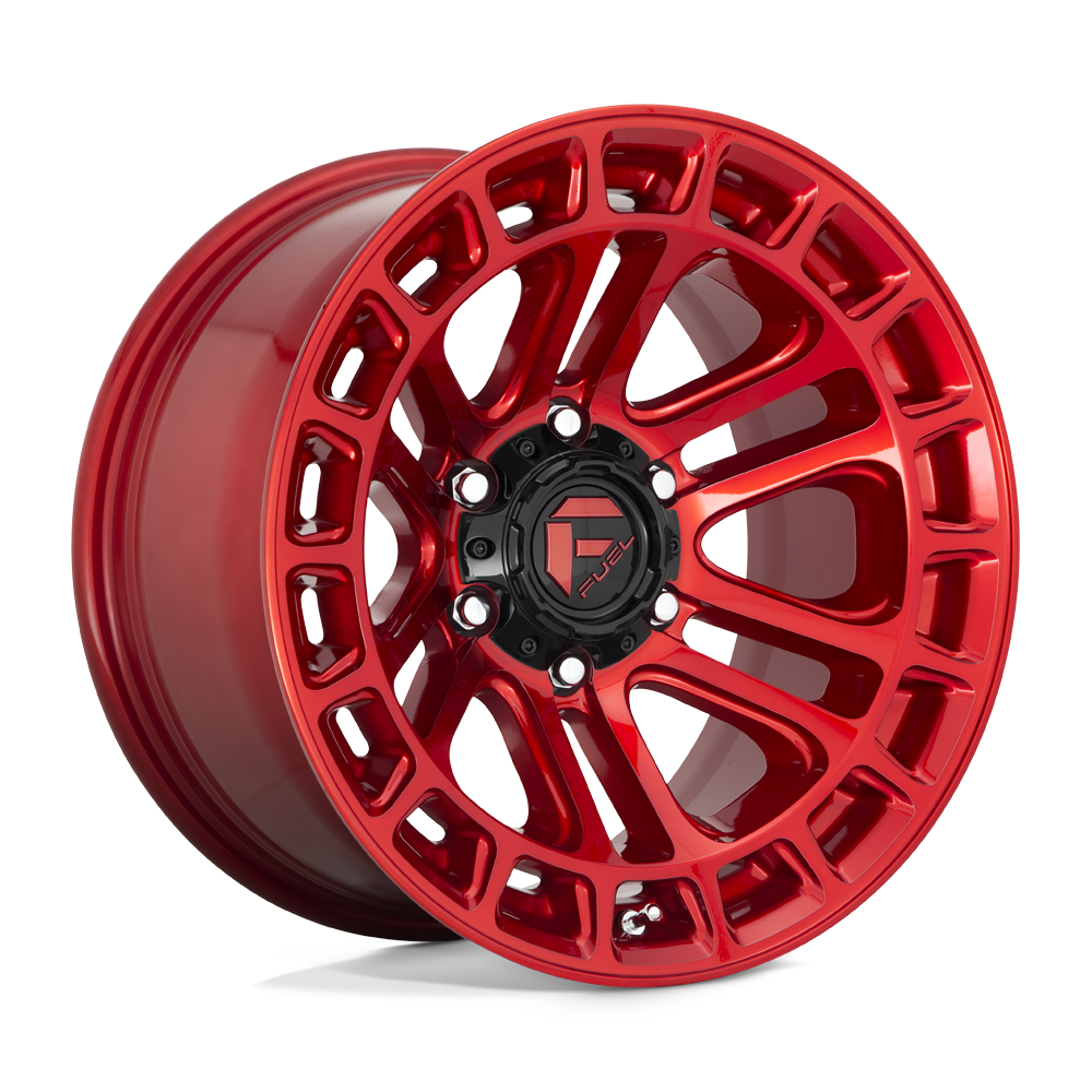 17x9 Fuel D719 HEATER Candy Red Machined Wheel 6x135 (-12mm)