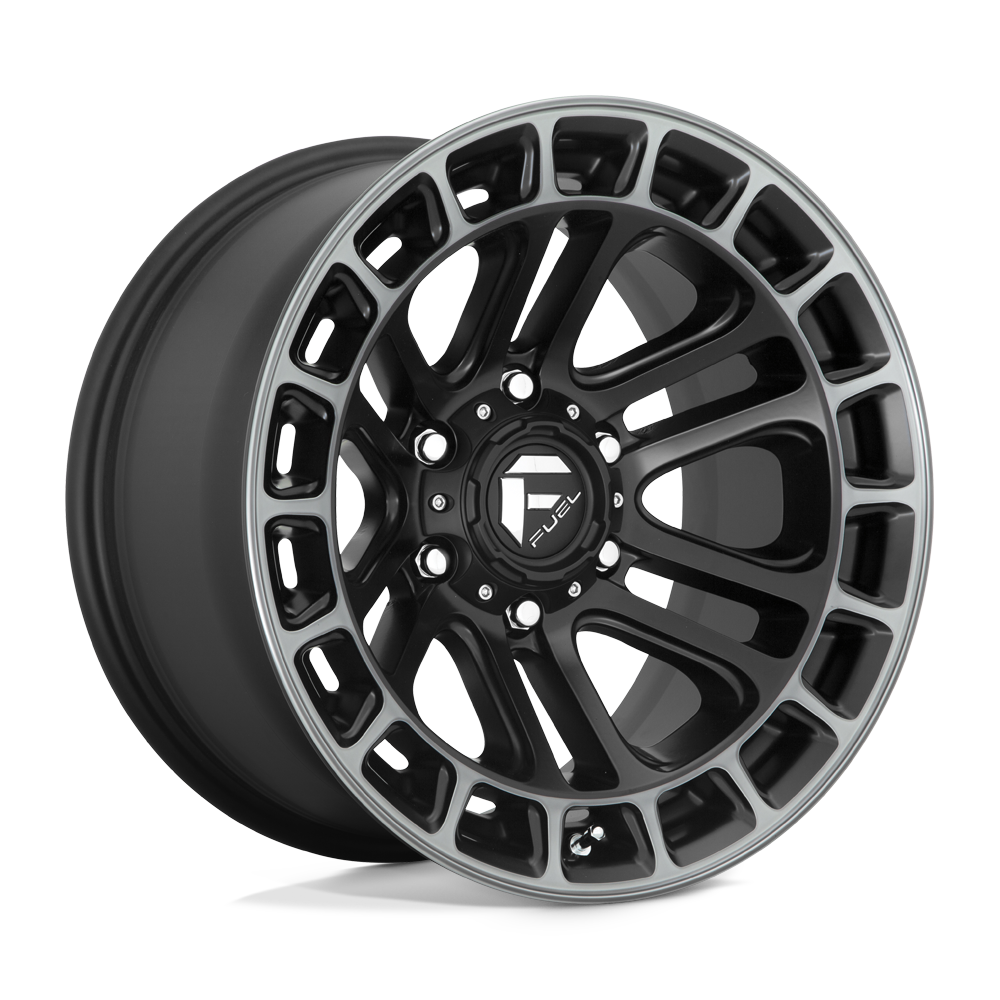 20x10 Fuel D720 HEATER Matte Black Double Dark Tint Mach Wheel 6x135 (-18mm)