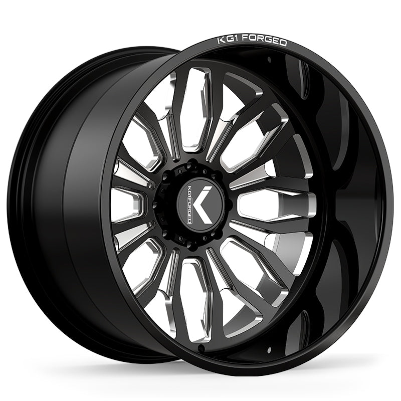 26x14 KG1 Forged KC017 Heathen Gloss Black Milled Wheel Blank (-76mm)