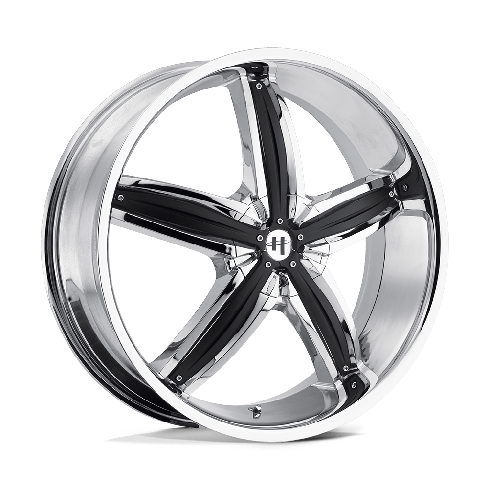 20x8 Helo HE844 Chrome Plated W/ Gloss Black Accents Wheel 5x105/5x4.5 (48mm)