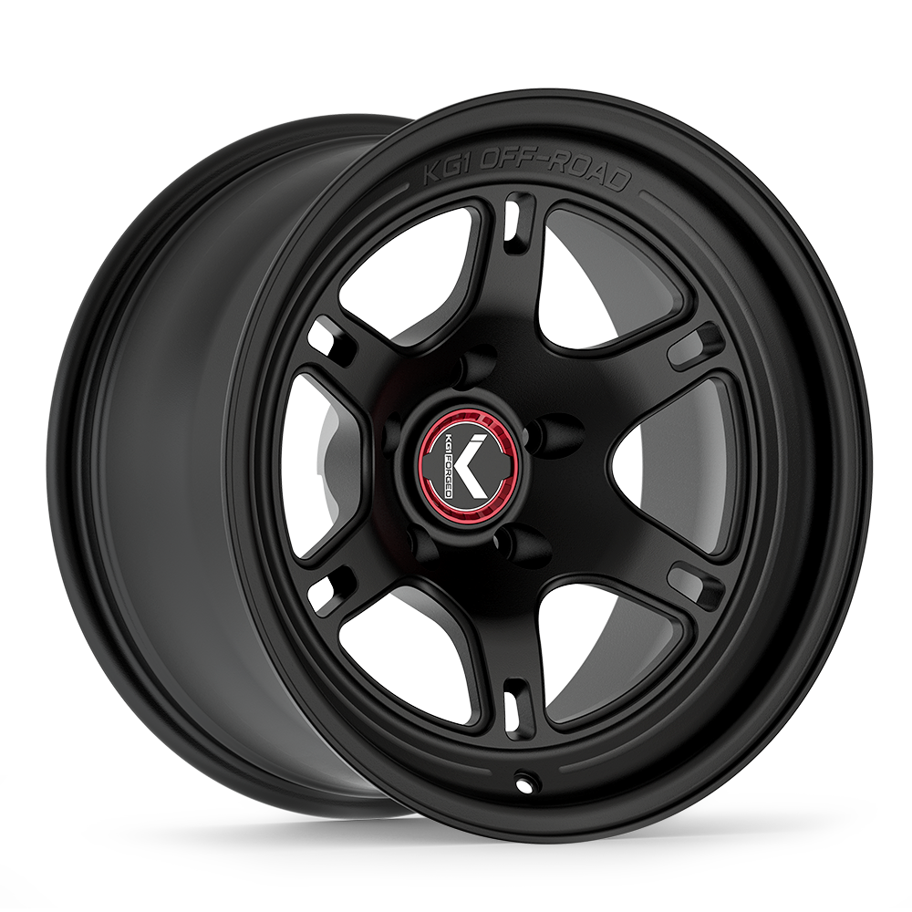 17x9 KG1 Forged KO120 Heral Textured Matte Black Wheel 5x5 (-12mm)