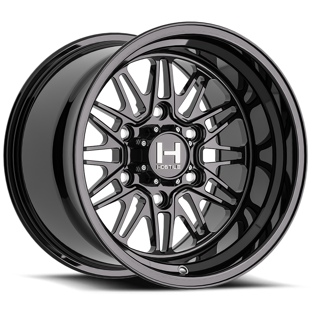 15x12 Hostile HF26 Gecko Gloss Black FORGED UTV Wheel 6x5.5 (-38mm)