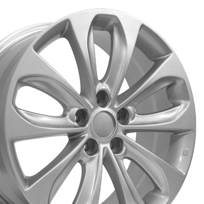 18x7.5 OE Wheels HY02 Silver Wheel 5x4.5 (48mm)