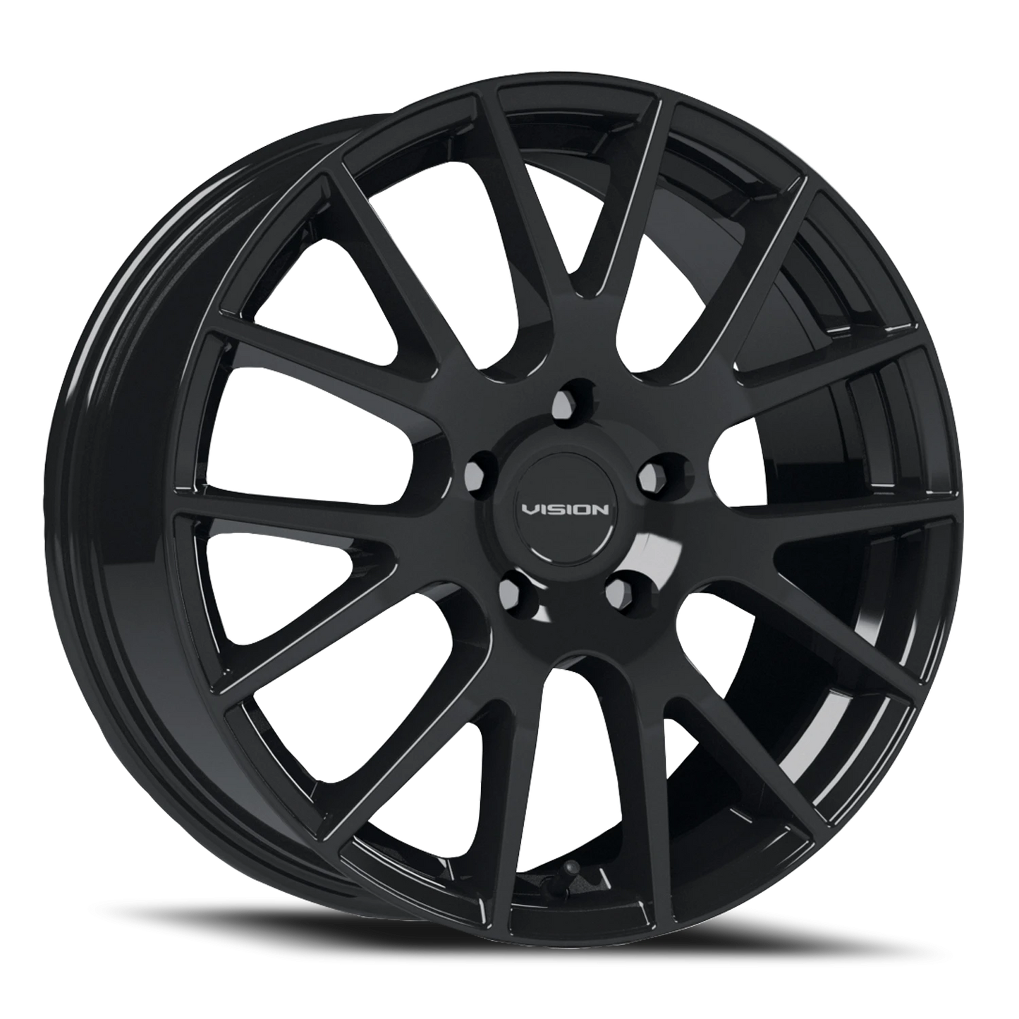 15x6.5 Vision 18 Hellion Gloss Black Wheel 5x4.5 (38mm)