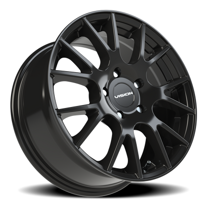 15x6.5 Vision 18 Hellion Gloss Black Wheel 5x4.5 (38mm)