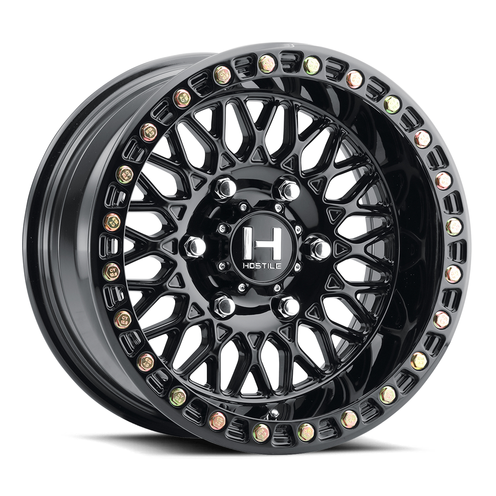 15x8 Hostile UTV H201 Jackal Asphalt (Satin Black) Wheel 6x5.5 (0mm)