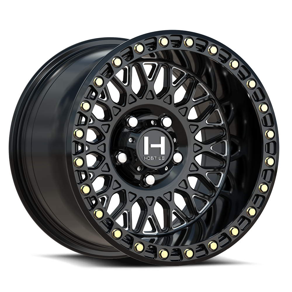 15x10 Hostile Jackal Blade Cut (Gloss Black) UTV Wheel 5x4.5 (0mm)