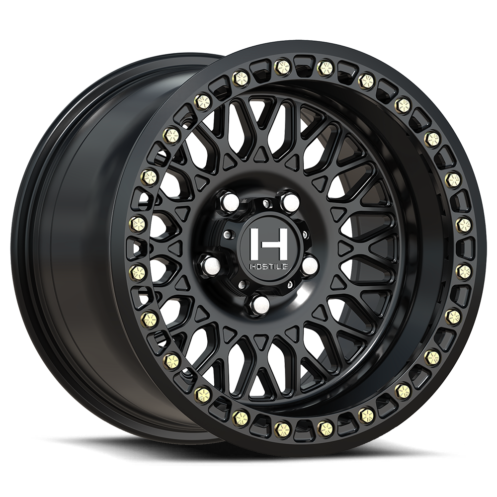 15x10 Hostile Jackal Asphalt (Satin Black) UTV BEADLOCK Wheel 5x4.5 (13mm)