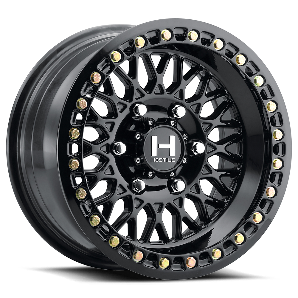 15x10 Hostile Jackal Asphalt (Satin Black) UTV BEADLOCK Wheel 6x5.5 (0mm)