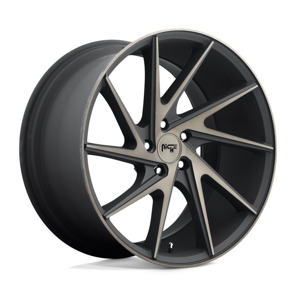 20x10.5 M163 Niche Invert Matte Black Machined Wheel 5x4.5 (45mm)