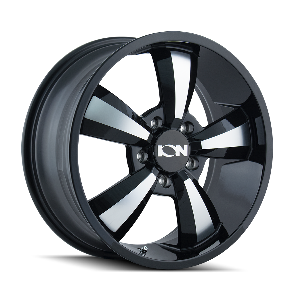 18x8 Ion 102 Black/Machined Wheel 5x130 (50mm)