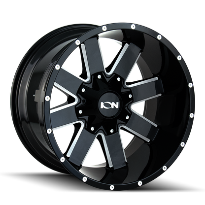 20x9 Ion 141 Gloss Black Milled Wheel 6x135/6x5.5 (-12mm)