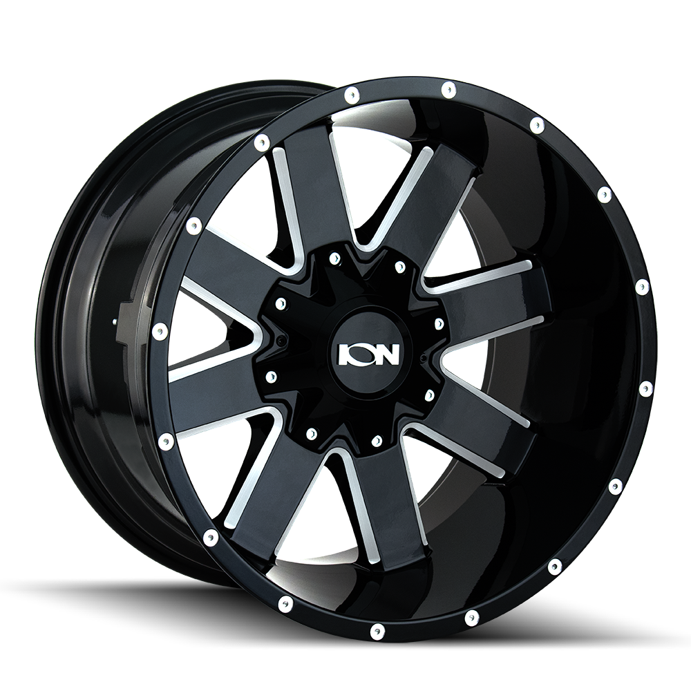 17x9 Ion 141 Gloss Black Milled Wheel 8x6.5 (18mm)