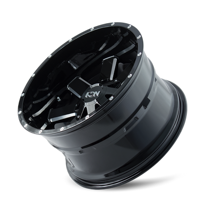 20x9 Ion 141 Gloss Black Milled Wheel 6x135/6x5.5 (-12mm)