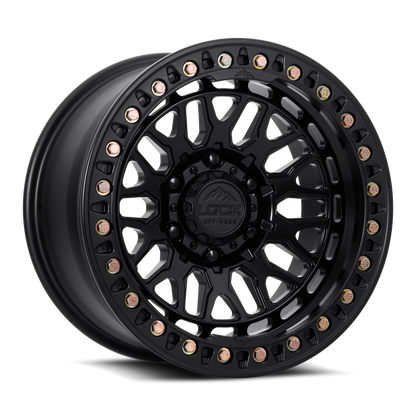 17x9 Lock Invader Matte Black FORGED BEADLOCK Wheel 6x5.5 (0mm)