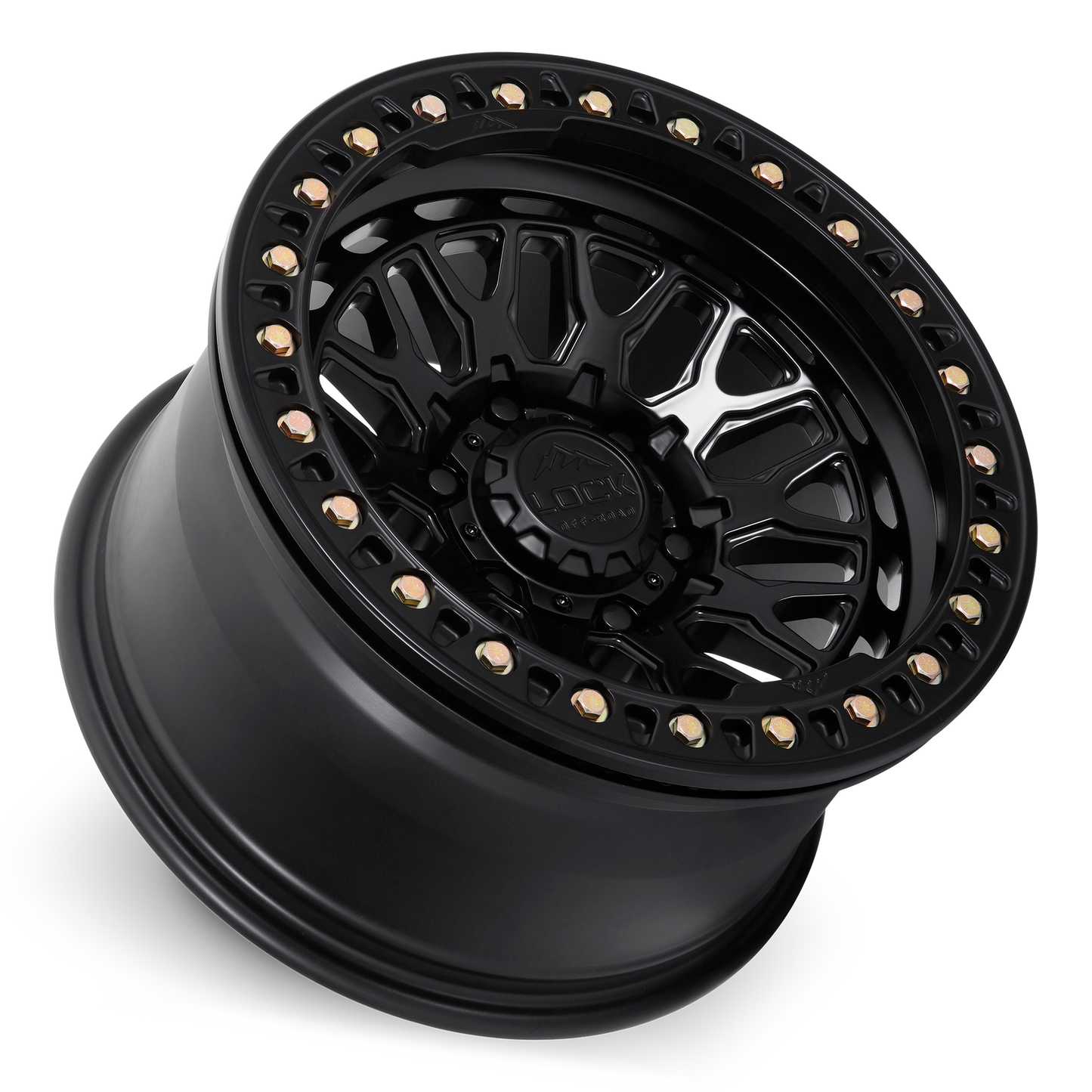 17x9 Lock Invader Matte Black FORGED BEADLOCK Wheel 6x5.5 (0mm)