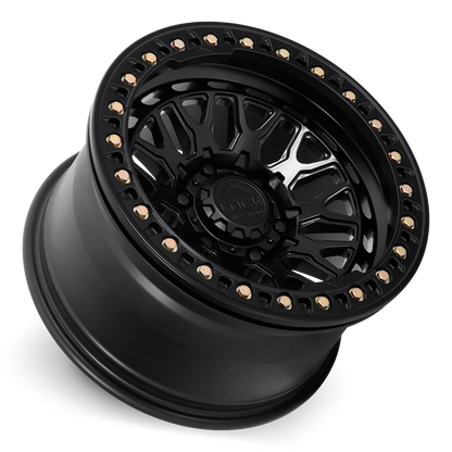 17x9 Lock Invader Matte Black FORGED BEADLOCK Wheel 6x5.5 (0mm)