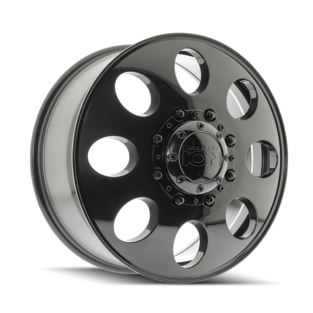 20x8.25 Ion 167 Gloss Black DUALLY FRONT Wheel 8x210 (115mm)