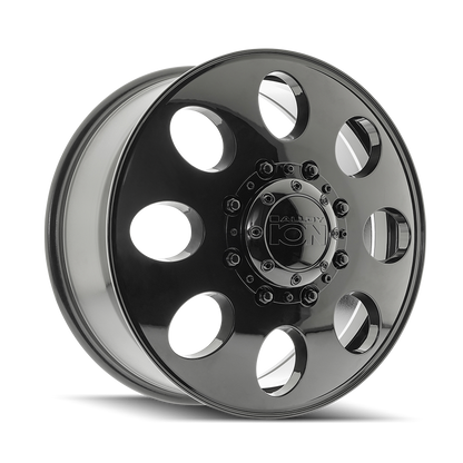 20x8.25 Ion 167 Gloss Black DUALLY FRONT Wheel 8x210 (115mm)