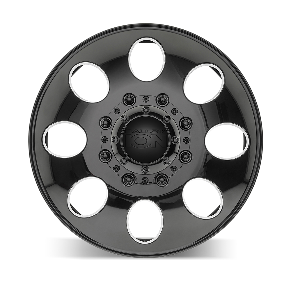 20x8.25 Ion 167 Gloss Black DUALLY FRONT Wheel 8x210 (115mm)