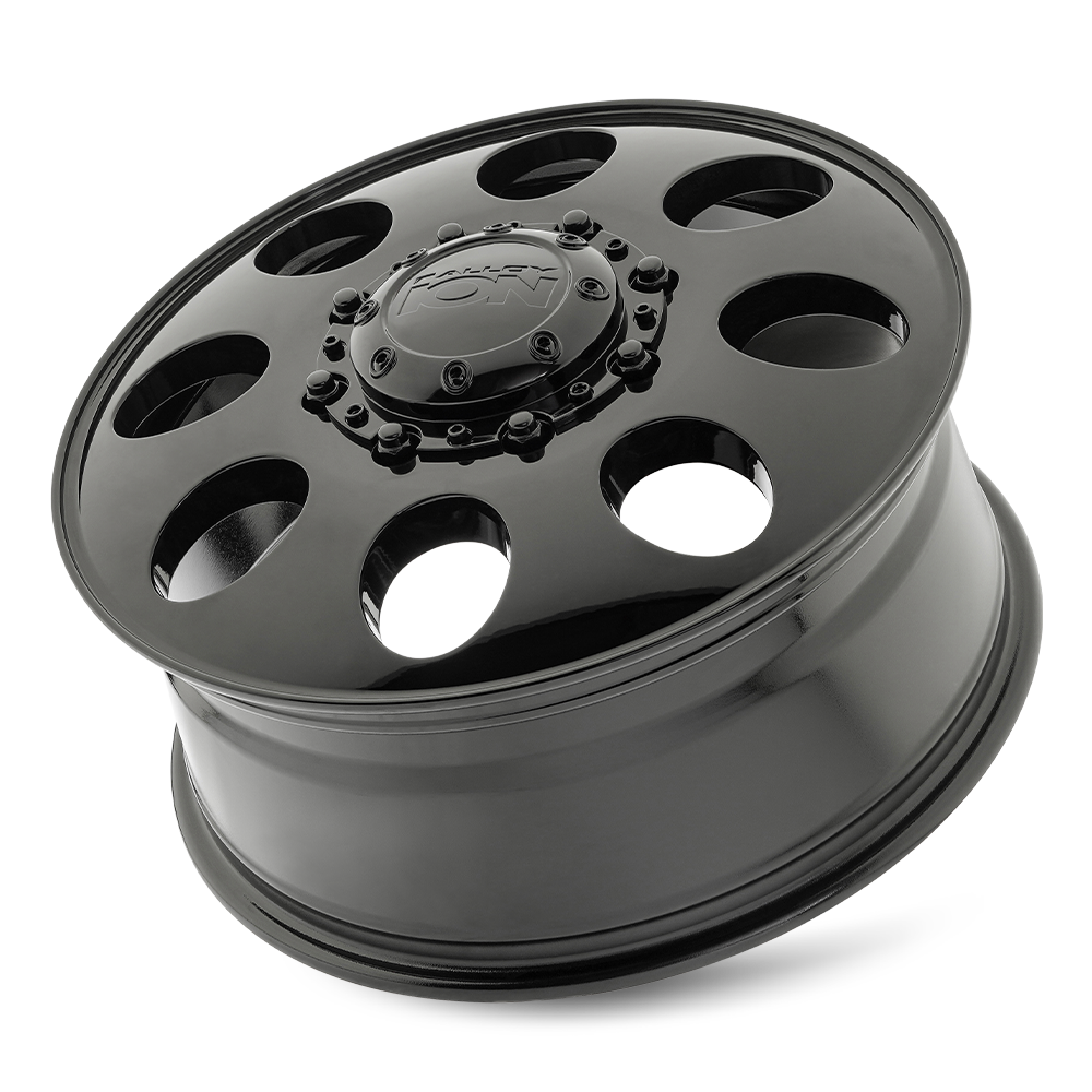 20x8.25 Ion 167 Gloss Black DUALLY FRONT Wheel 8x210 (115mm)