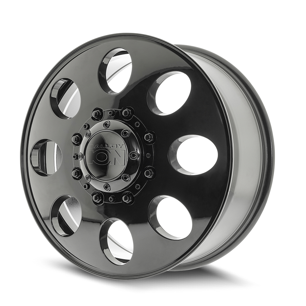 20x8.25 Ion 167 Gloss Black DUALLY FRONT Wheel 8x210 (115mm)
