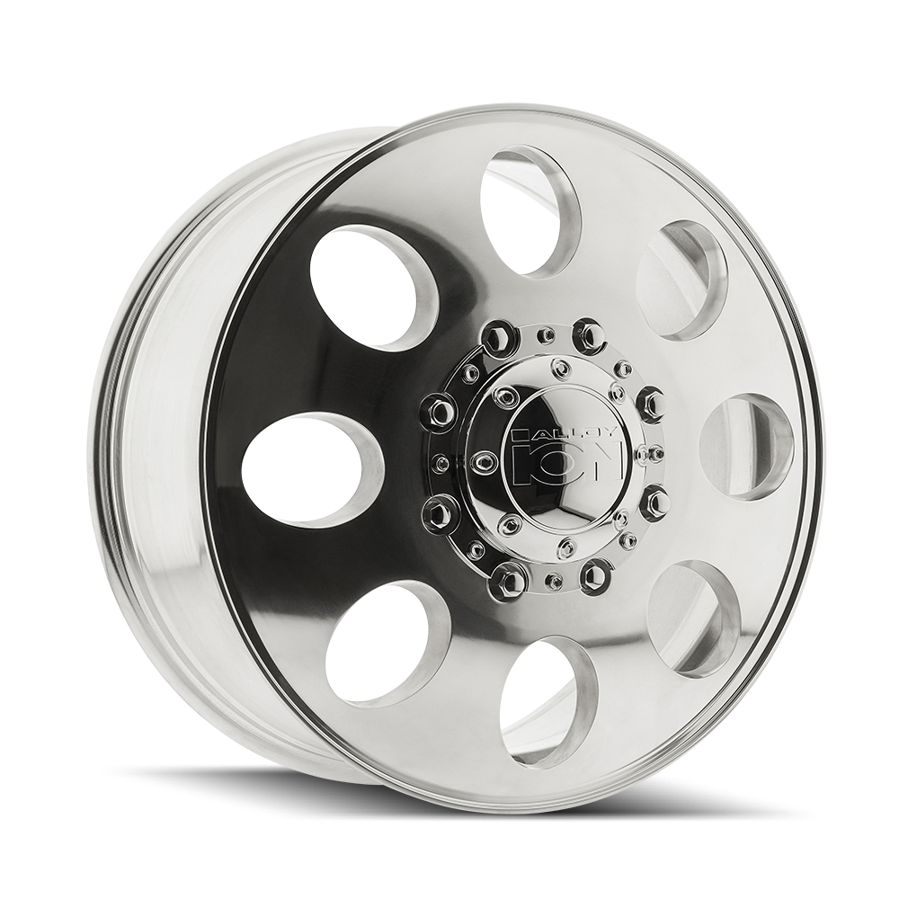 20x8.25 Ion 167 Polished DUALLY FRONT Wheel 8x210 (115mm)