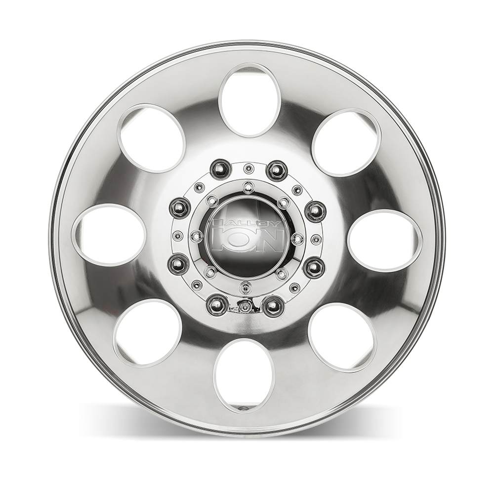 20x8.25 Ion 167 Polished DUALLY FRONT Wheel 8x210 (115mm)