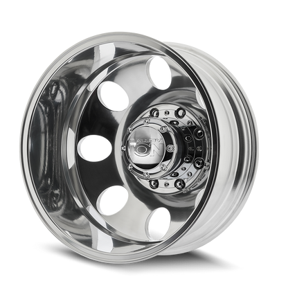 20x8.25 Ion 167 Polished DUALLY REAR Wheel 8x210 (-192mm)