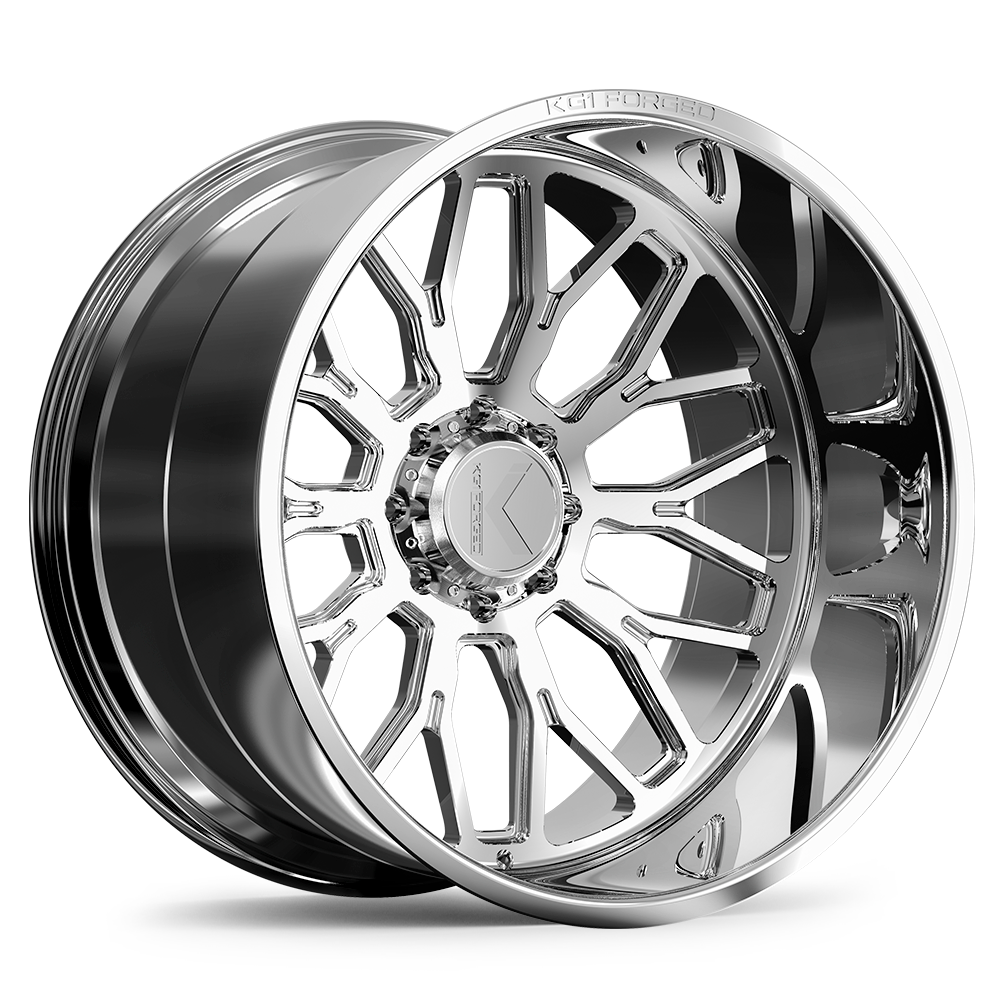 24x14 KG1 Forged KC019 Jacked Polished Wheel 8x6.5 (-76mm)