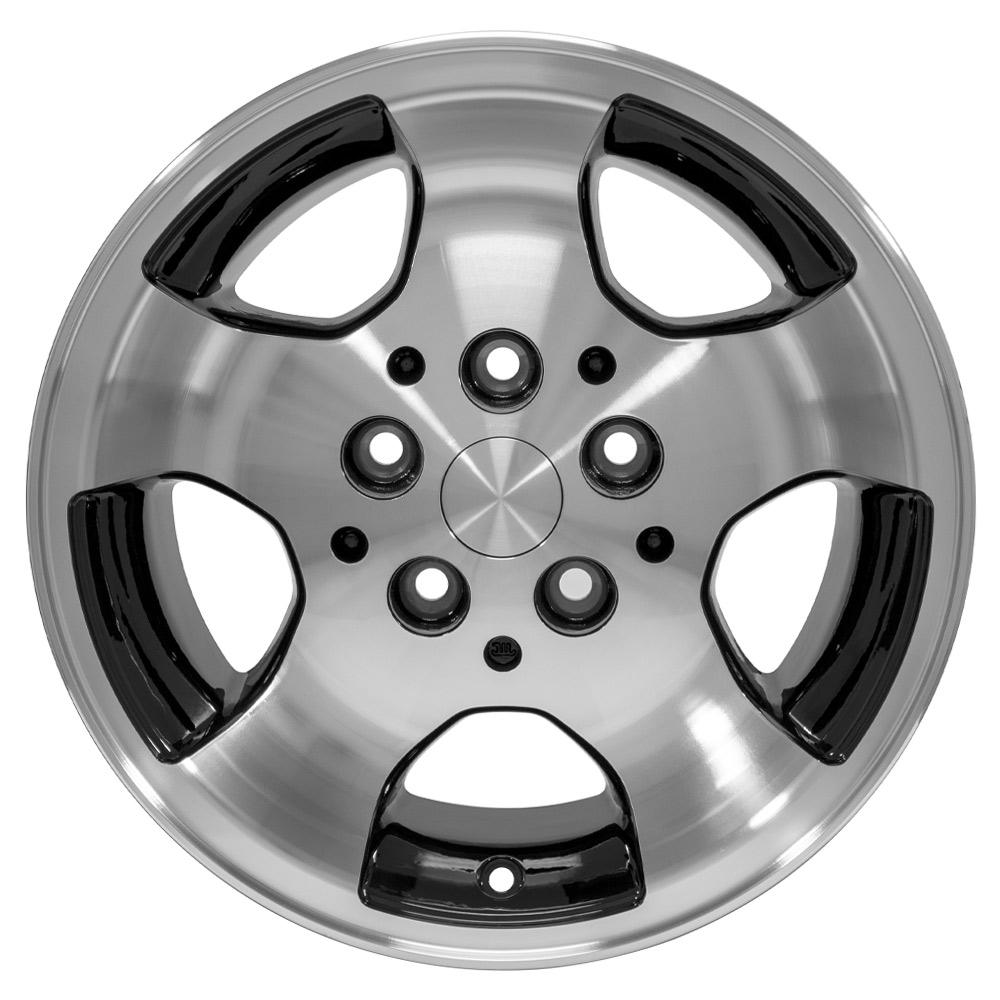 15x8 OE Wheels JP08 Black Machined Wheel 5x4.5 (25.4mm)