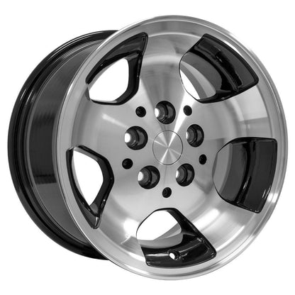 15x8 OE Wheels JP08 Black Machined Wheel 5x4.5 (25.4mm)