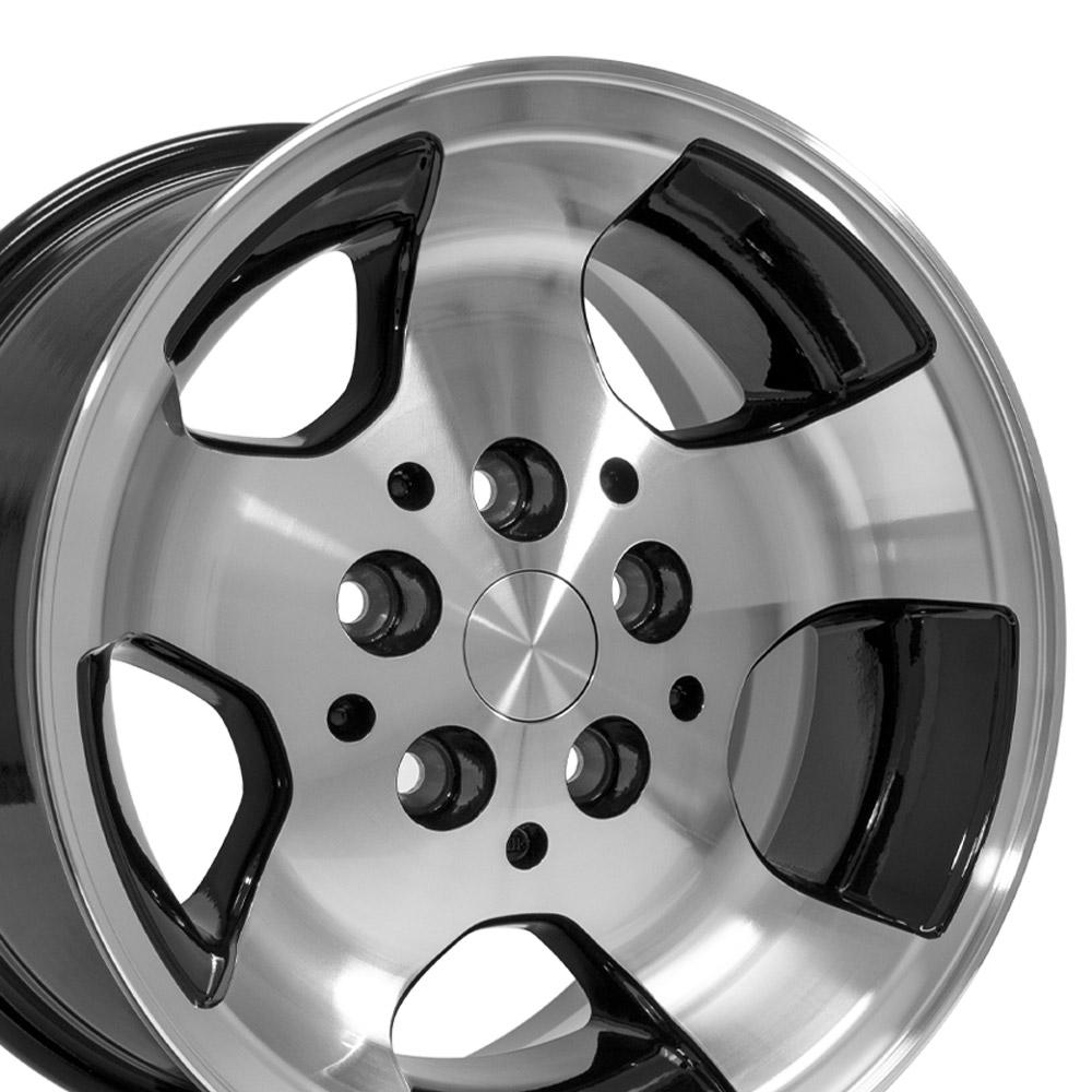 15x8 OE Wheels JP08 Black Machined Wheel 5x4.5 (25.4mm)