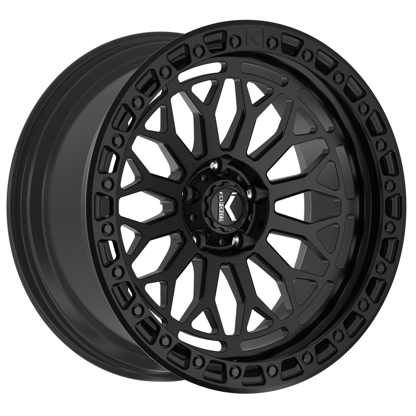 20x9.5 KG1 Forged KO720 Diamondhead Matte Black Wheel 8x6.5 (-12mm)