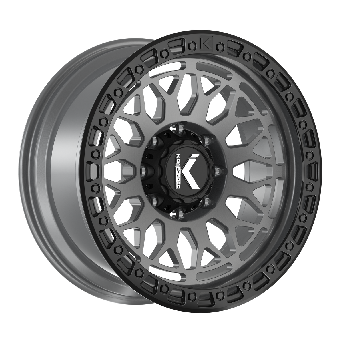 20x9.5 KG1 Forged KO720F Diamondhead Matte Anthracite Black Wheel 5x5 (-12mm)